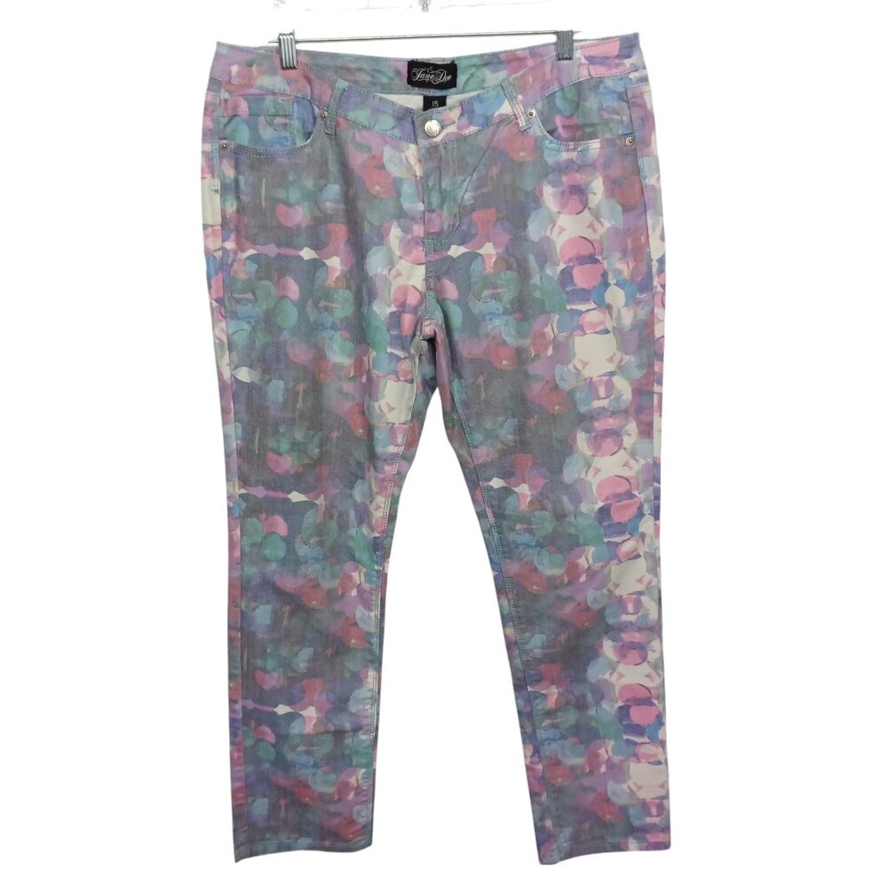 Jane Doe Jeans Womens 15 Juniors Multicolor Skinny Leg Cotton Denim Bottoms